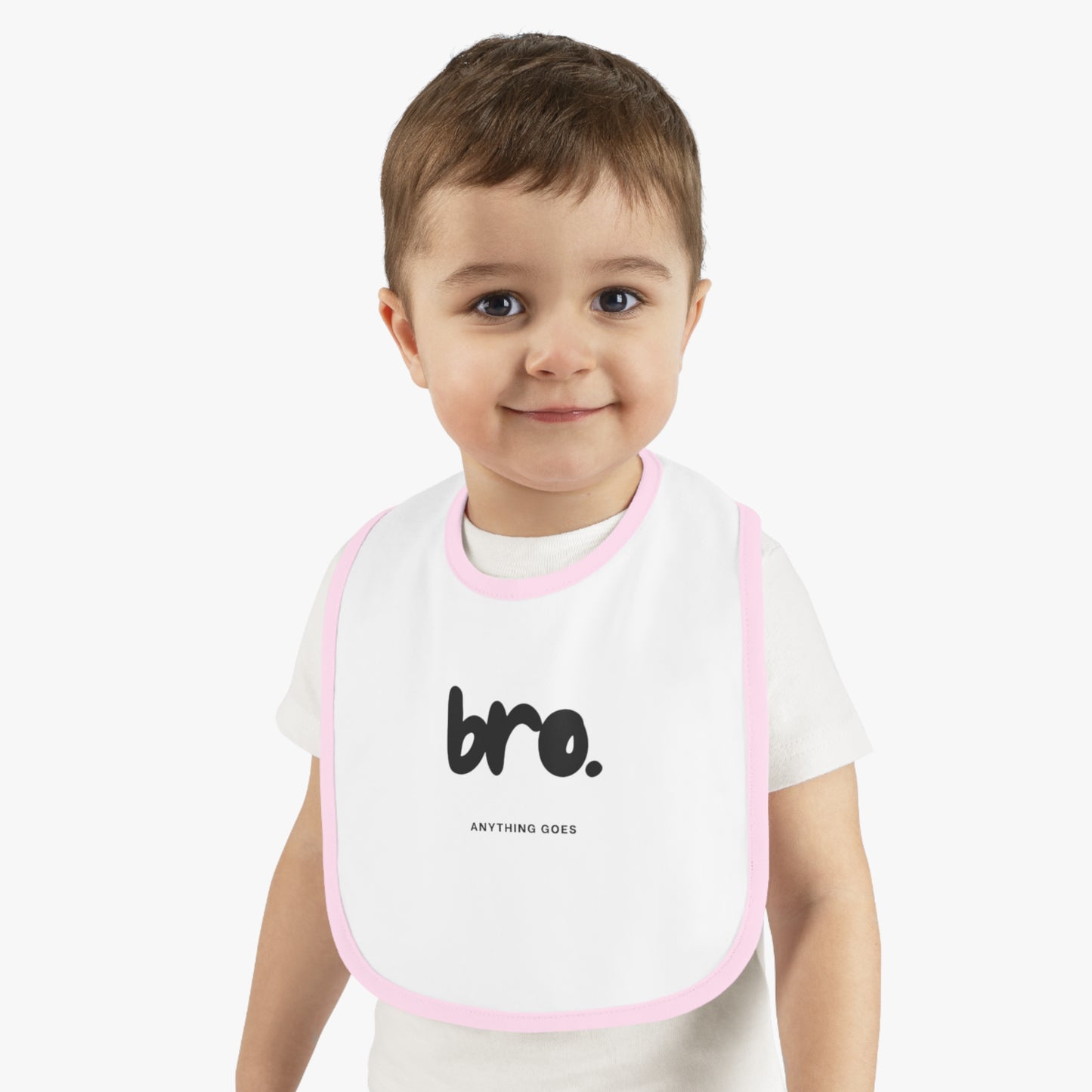 Baby Contrast Trim Jersey Bib