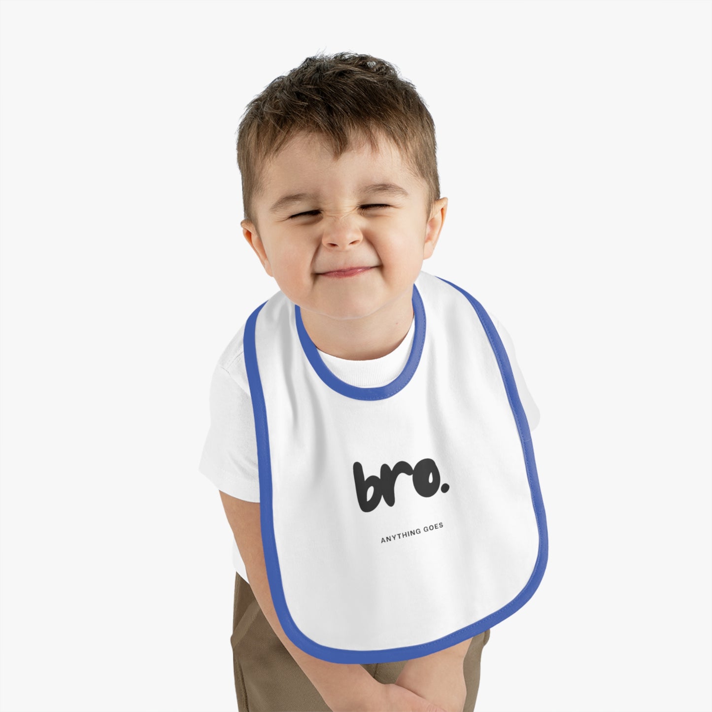 Baby Contrast Trim Jersey Bib